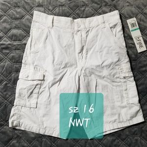 White cargo shorts